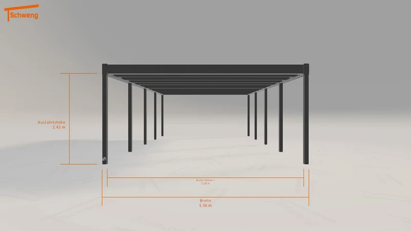 #DE Schweng Flachdachcarport C600 (ID v4pn2y)