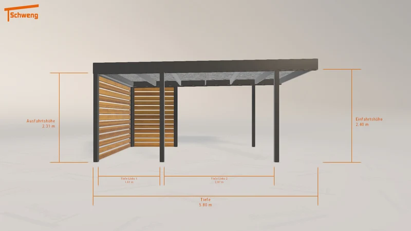 #DE Schweng Flachdachcarport C600 (ID yg2vyb) #MTG