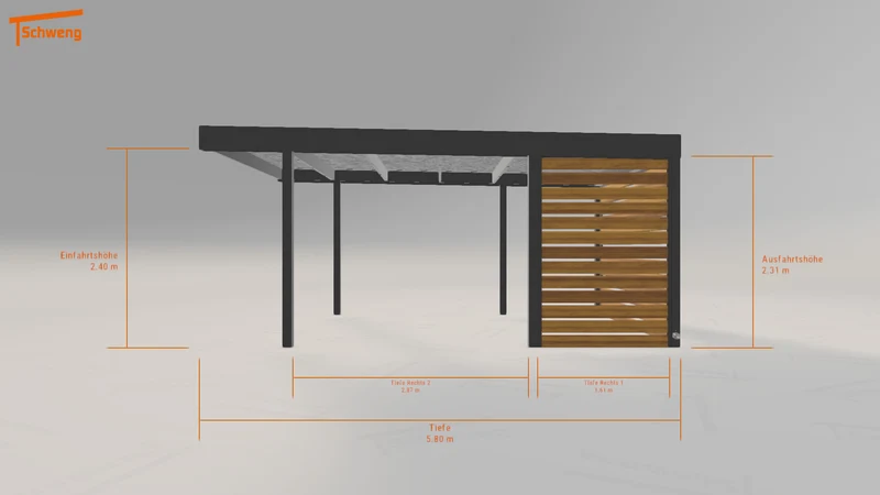 #DE Schweng Flachdachcarport C600 (ID yg2vyb) #MTG