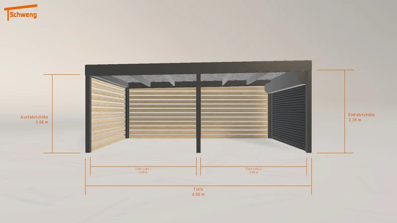#DE Schweng Flachdachcarport C600 (ID 85ygz2) #MTG