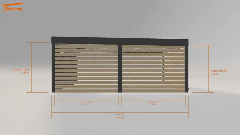 #DE Schweng Flachdachcarport C600 (ID 85ygz2) #MTG