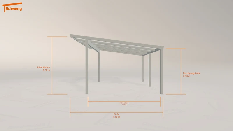 #DE Schweng Pultdachcarport S400 (ID 9w5945)