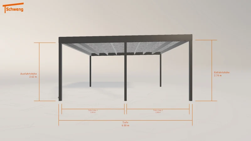 #DE Schweng Flachdachcarport C600 (ID 42kpqy)