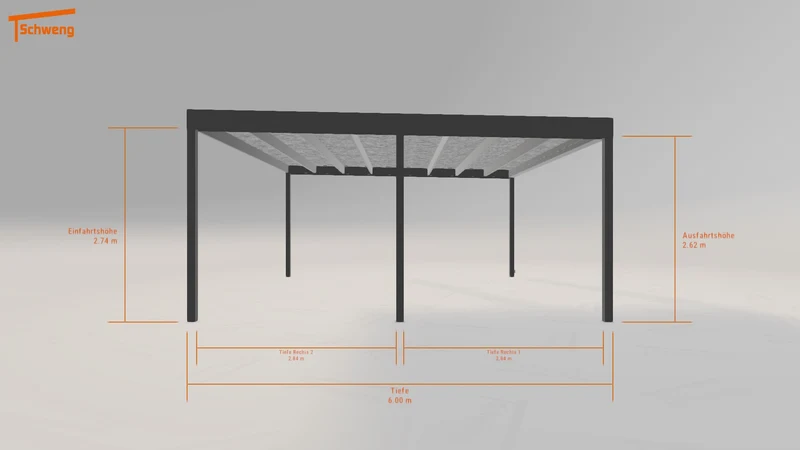 #DE Schweng Flachdachcarport C600 (ID 42kpqy)
