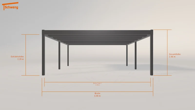 #DE Schweng Flachdachcarport C600 (ID k2g4dq)