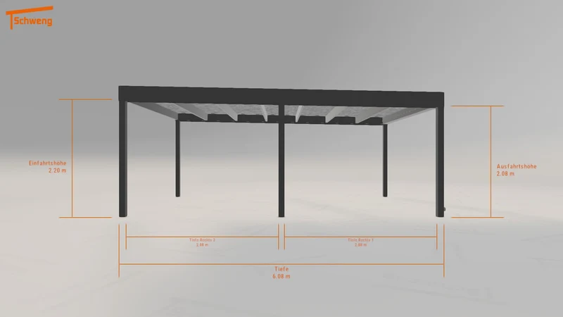 #DE Schweng Flachdachcarport C600 (ID 7795xq) #MTG
