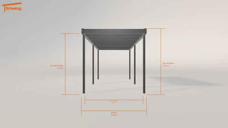 #DE Schweng Flachdachcarport C600 (ID 85ybbm)