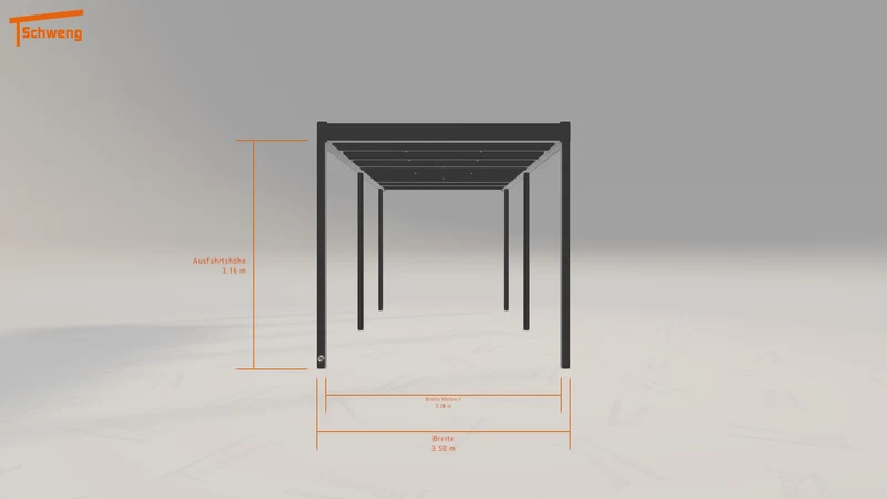 #DE Schweng Flachdachcarport C600 (ID 85ybbm)