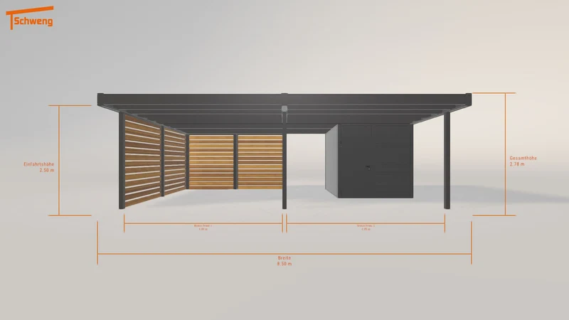 #DE Schweng Flachdachcarport C600 (ID g7z592) #MTG