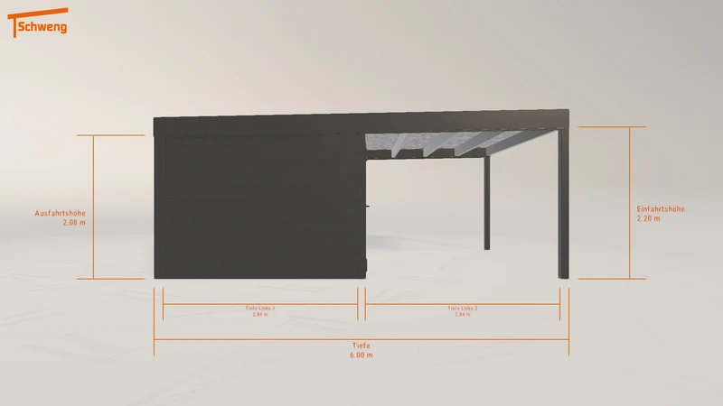 #DE Schweng Flachdachcarport C600+ (ID mjq248) #MTG