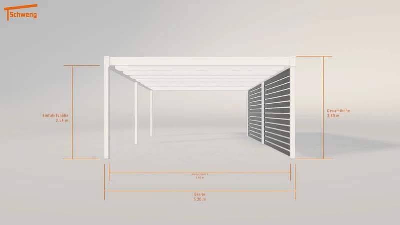 #DE Schweng Flachdachcarport C600 (ID bk7mzq)