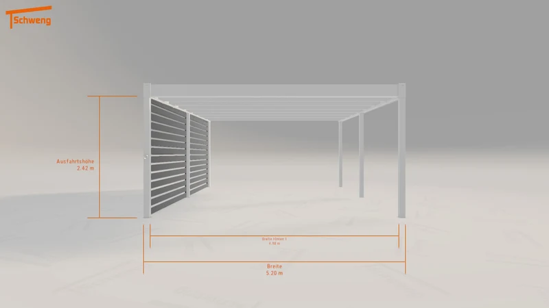 #DE Schweng Flachdachcarport C600 (ID bk7mzq)
