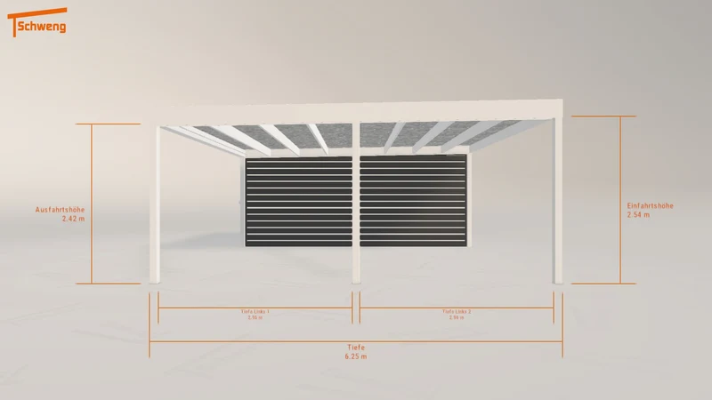 #DE Schweng Flachdachcarport C600 (ID bk7mzq)