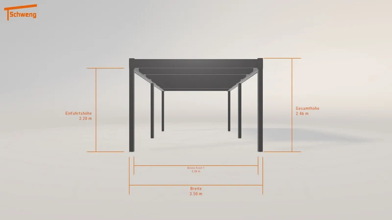 #DE Schweng Flachdachcarport C600 (ID 33k5n3)