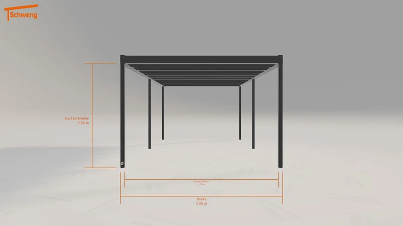 #DE Schweng Flachdachcarport C600+ (ID 5mdgmk)