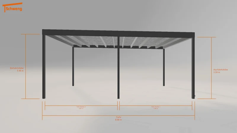 #DE Schweng Flachdachcarport C600+ (ID 5mdgmk)