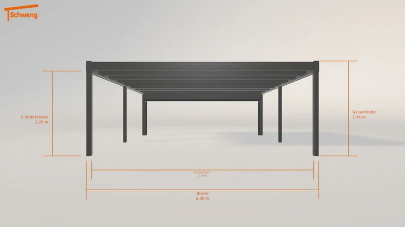 #DE Schweng Flachdachcarport C600 (ID qdnjyz) #MTG