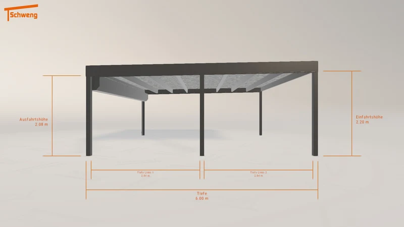 #DE Schweng Flachdachcarport C600 (ID qdnjyz) #MTG