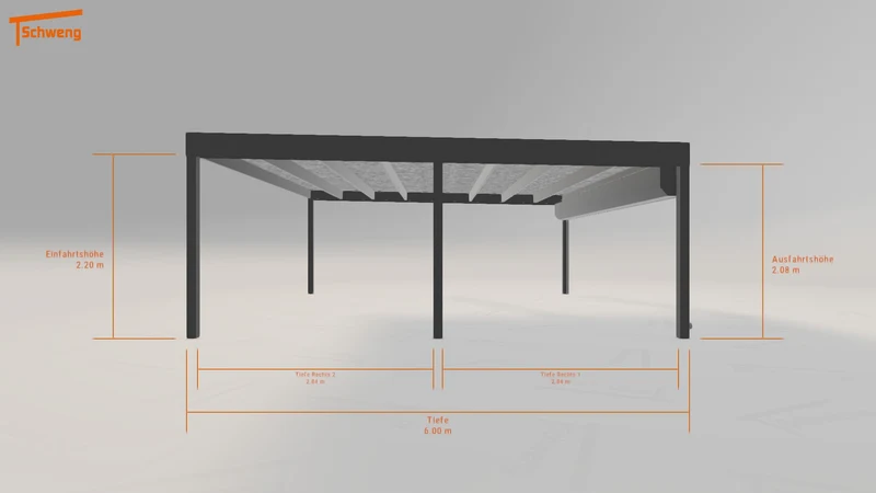 #DE Schweng Flachdachcarport C600 (ID qdnjyz) #MTG