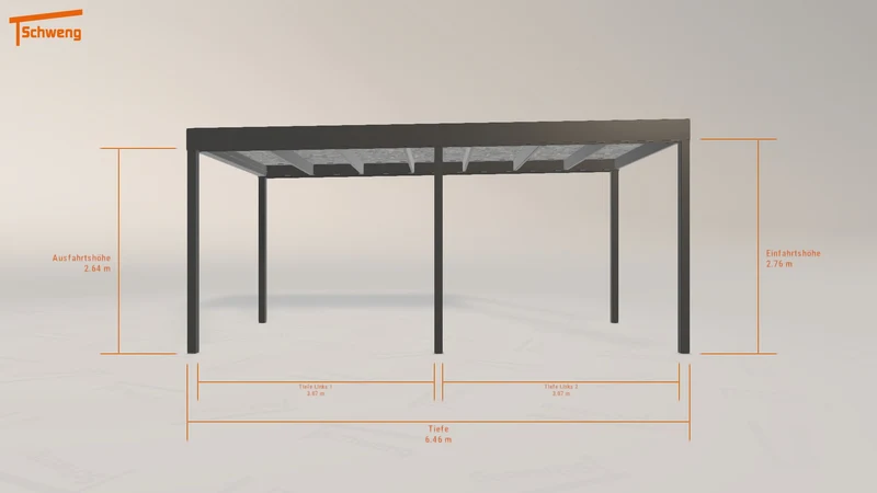 #DE Schweng Flachdachcarport C600 (ID rjkzz5) #MTG