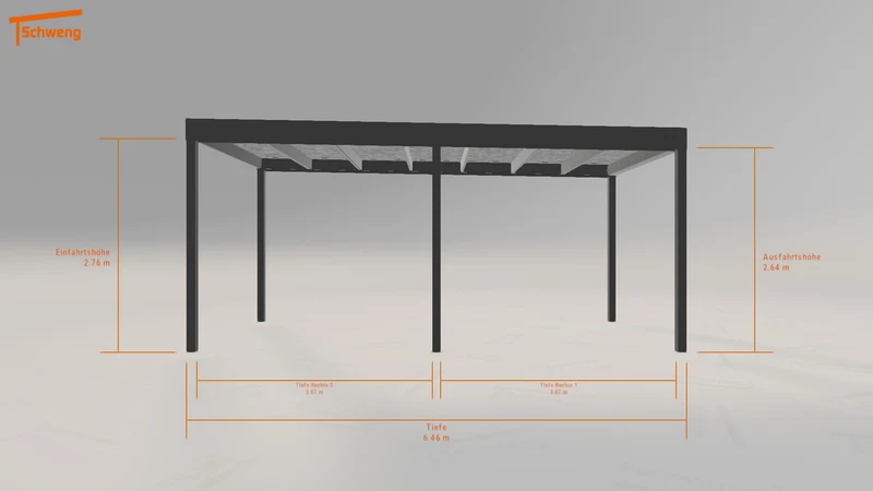 #DE Schweng Flachdachcarport C600 (ID rjkzz5) #MTG