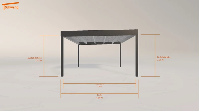 #DE Schweng Flachdachcarport C600 (ID yg2jv3)
