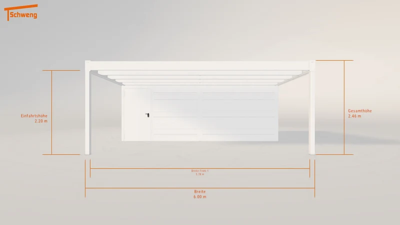 #DE Schweng Flachdachcarport C600+ (ID 33kjjq)