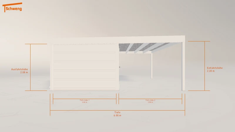 #DE Schweng Flachdachcarport C600+ (ID 33kjjq)