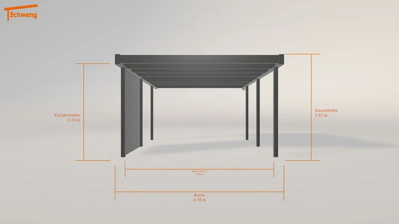#AT Schweng Flachdachcarport C600 (ID yg29dp)