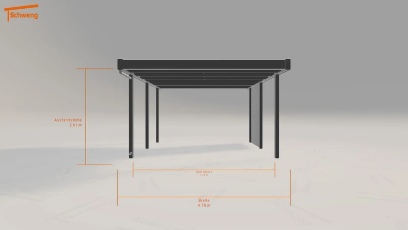#AT Schweng Flachdachcarport C600 (ID yg29dp)