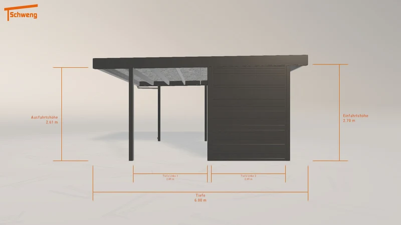 #AT Schweng Flachdachcarport C600 (ID yg29dp)
