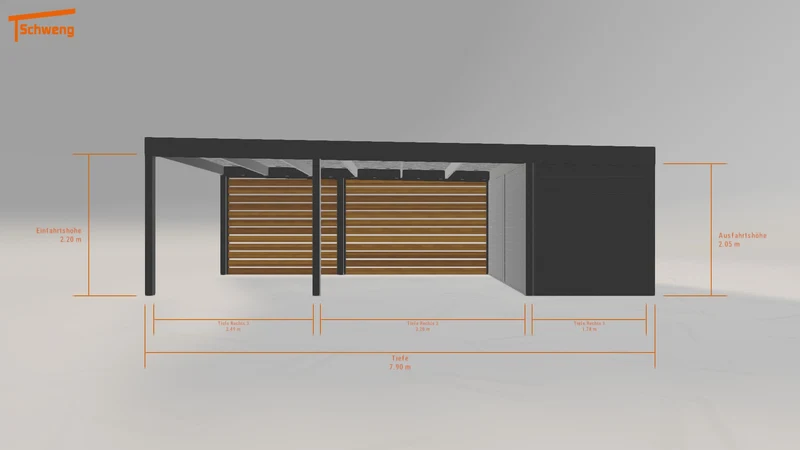#DE Schweng Flachdachcarport C600 (ID dv8w2q) #MTG