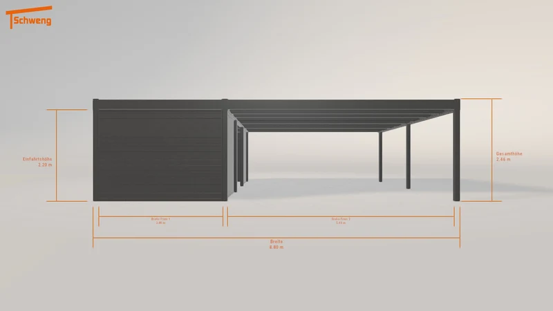 #DE Schweng Flachdachcarport C600 (ID x73kpw)