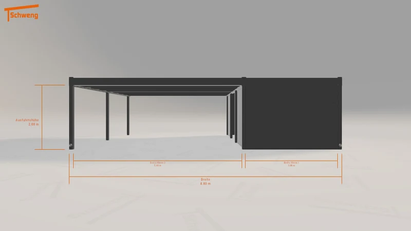 #DE Schweng Flachdachcarport C600 (ID x73kpw)