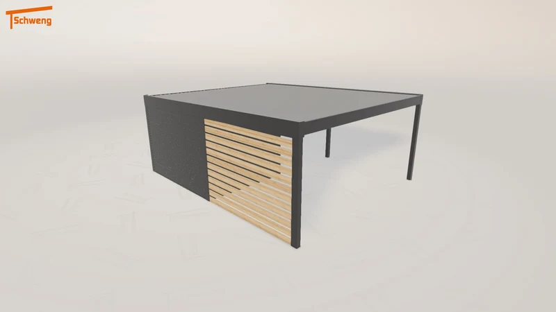 #DE Schweng Flachdachcarport C600 (ID w3pyvy)