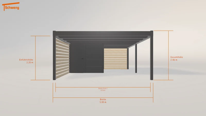 #DE Schweng Flachdachcarport C600 (ID w3pyvy)
