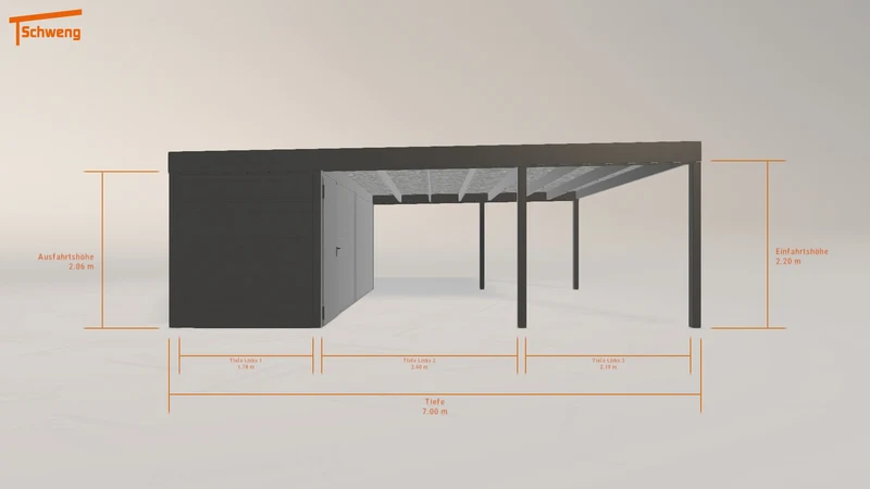 #DE Schweng Flachdachcarport C600 (ID x735v3) #MTG