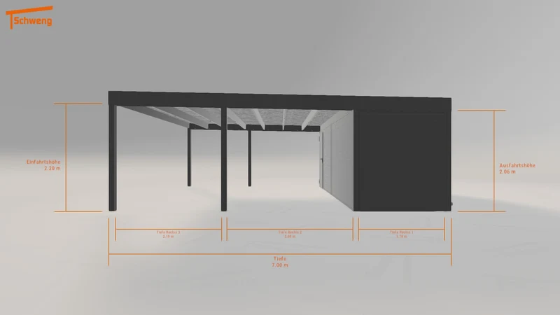 #DE Schweng Flachdachcarport C600 (ID x735v3) #MTG