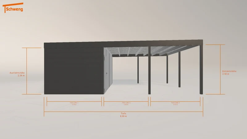 #DE Schweng Flachdachcarport C600 (ID zb44qm) #MTG