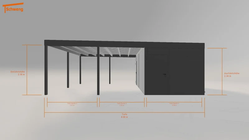 #DE Schweng Flachdachcarport C600 (ID zb44qm) #MTG