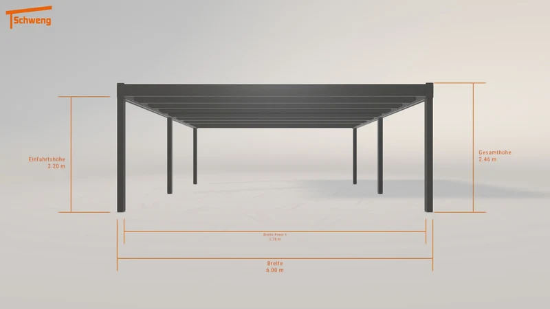 #AT Schweng Flachdachcarport C600 (ID bk79dq)