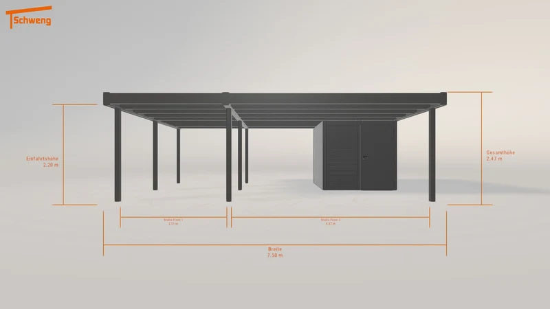 #CH Schweng Flachdachcarport C600+ (ID pbdj8q) #MTG