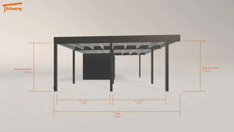 #CH Schweng Flachdachcarport C600+ (ID pbdj8q) #MTG