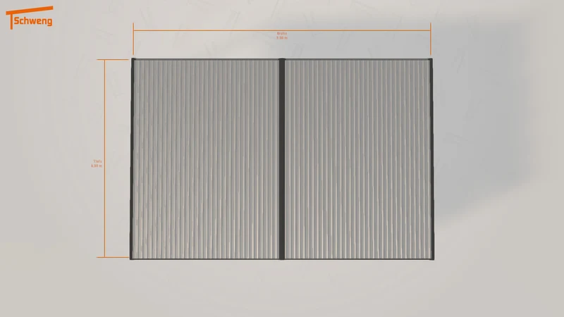 #DE Schweng Flachdachcarport C600+ (ID v4p777)