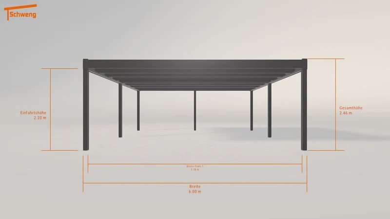 #DE Schweng Flachdachcarport C600 (ID x73884)