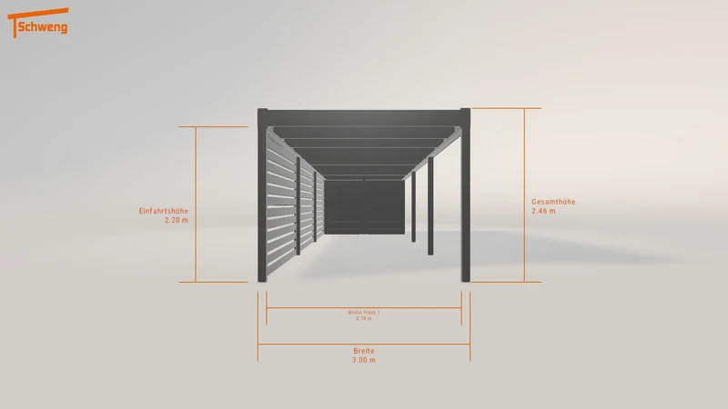 #DE Schweng Flachdachcarport C600 (ID bk7qmm)