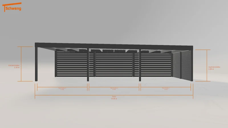#DE Schweng Flachdachcarport C600 (ID bk7qmm)