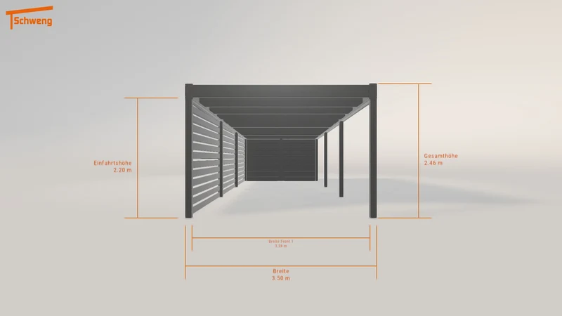 #DE Schweng Flachdachcarport C600 (ID jjnpy9)