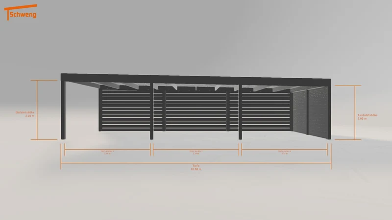 #DE Schweng Flachdachcarport C600 (ID jjnpy9)