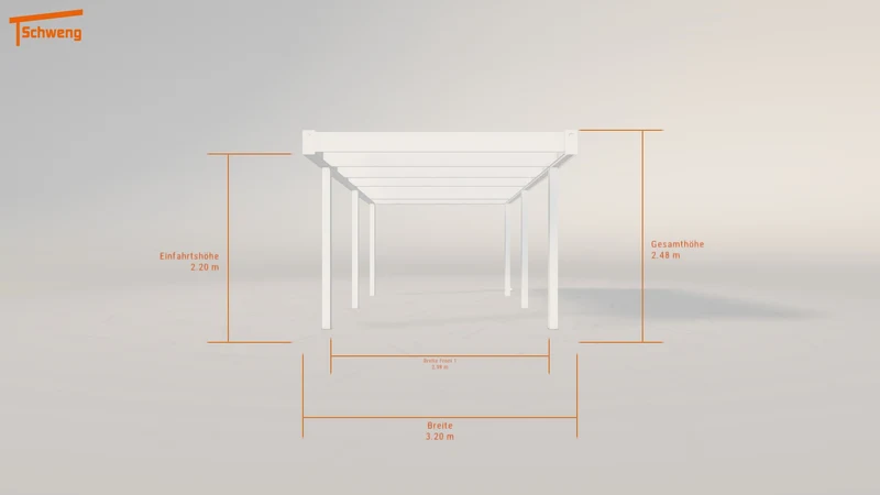 #DE Schweng Flachdachcarport C600 (ID 85ygvx)